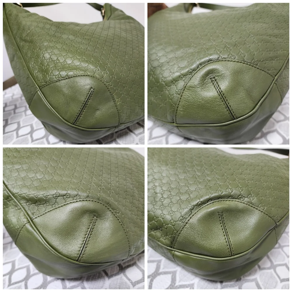 Gucci Microguccima Nice Hobo Bag Green